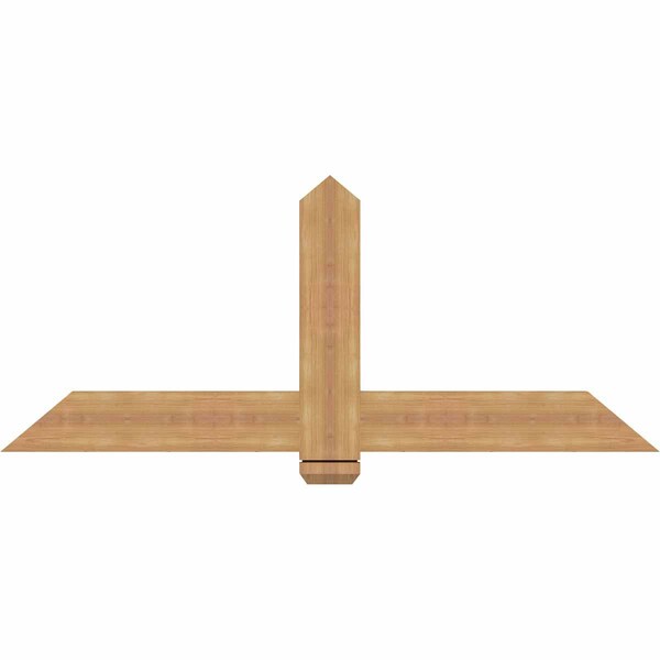 Ekena Millwork Eugene Smooth Timber Gable Bracket, Western Red Cedar, 60"W x 25"H x 1 1/2"D x 5 1/2"F, 10/12 Pitch GBW060X25X0206EUG00SWR - main